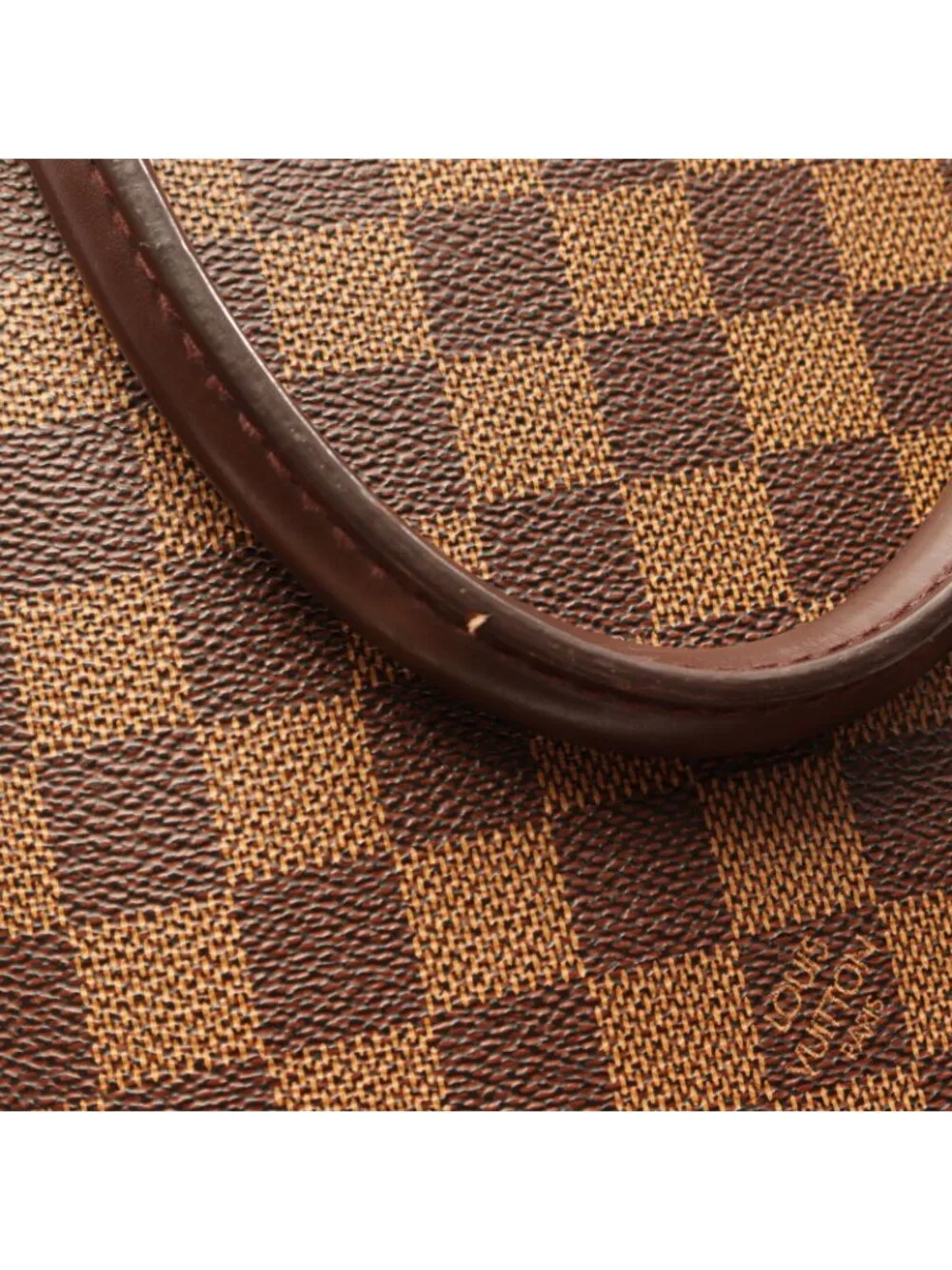 Louis Vuitton Tote Sac Plat Damier Ebene Canvas Leather